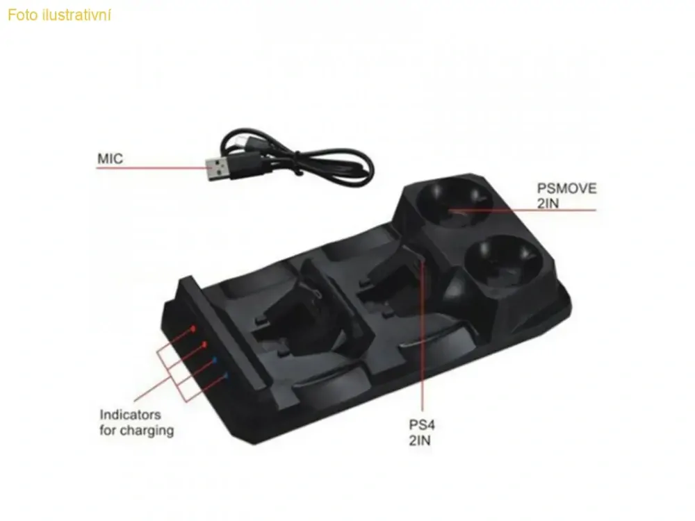 Nabíjecí stanice pro ovladače a PS Move (PS4)