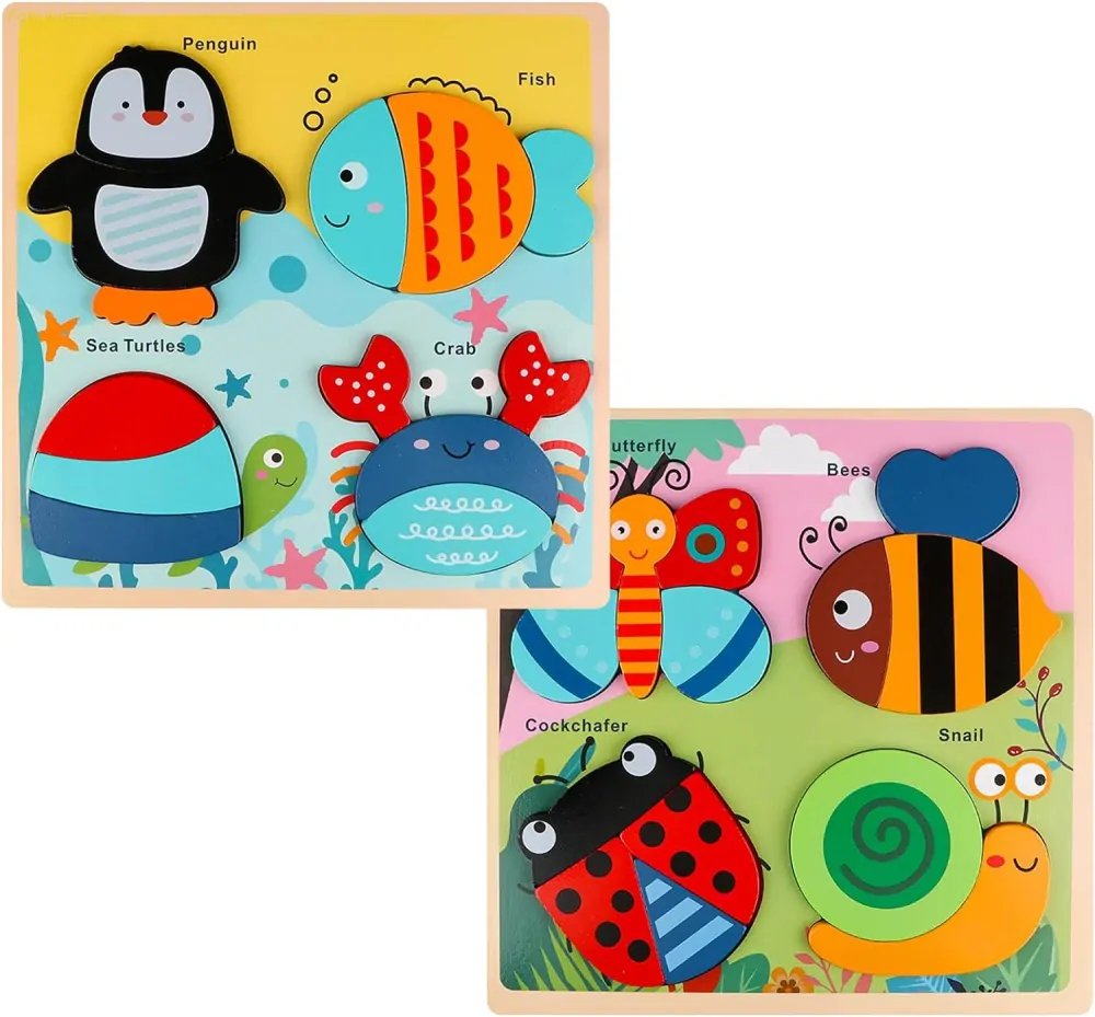 Vzdělávací hračka pro malé děti, Vkládací Puzzle Jacootoys