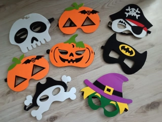 8ks Masek pro děti nejen na Halloween