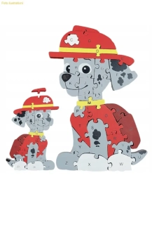 Dřevěné puzzle vzdělávací - Paw Patrol, Tlapková patrola (Marshall)