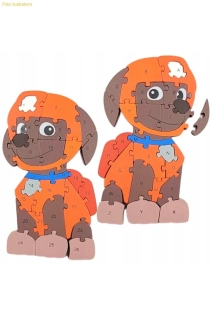 Dřevěné puzzle vzdělávací - Paw Patrol, Tlapková patrola (Zuma)